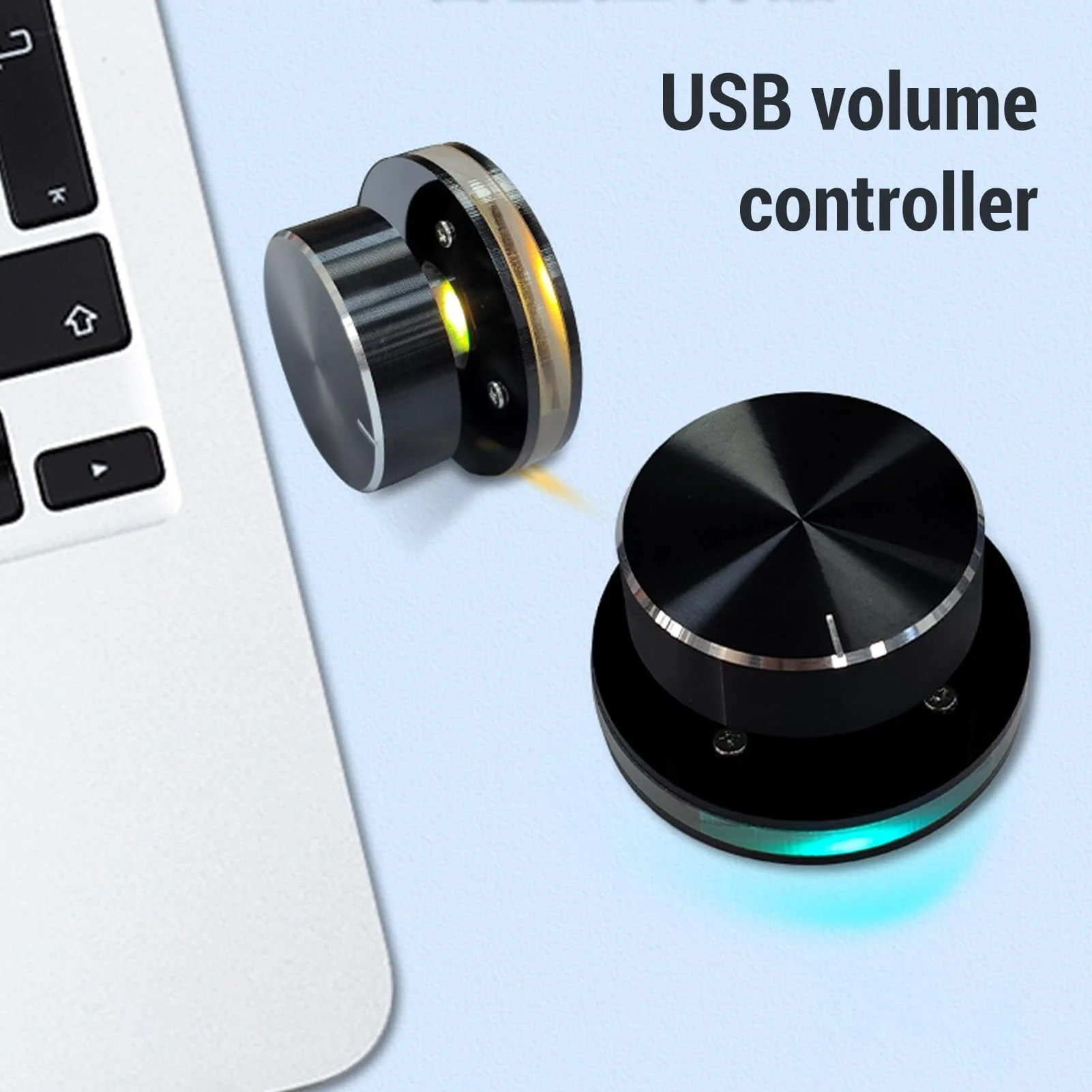 Dpofirs USB Volume Control, Multimedia Sound Controller Knob, with RGB Light, PC Volume Control Knob, with One Key Mute Function, Type C External Media Adjustment Controller - Image 7