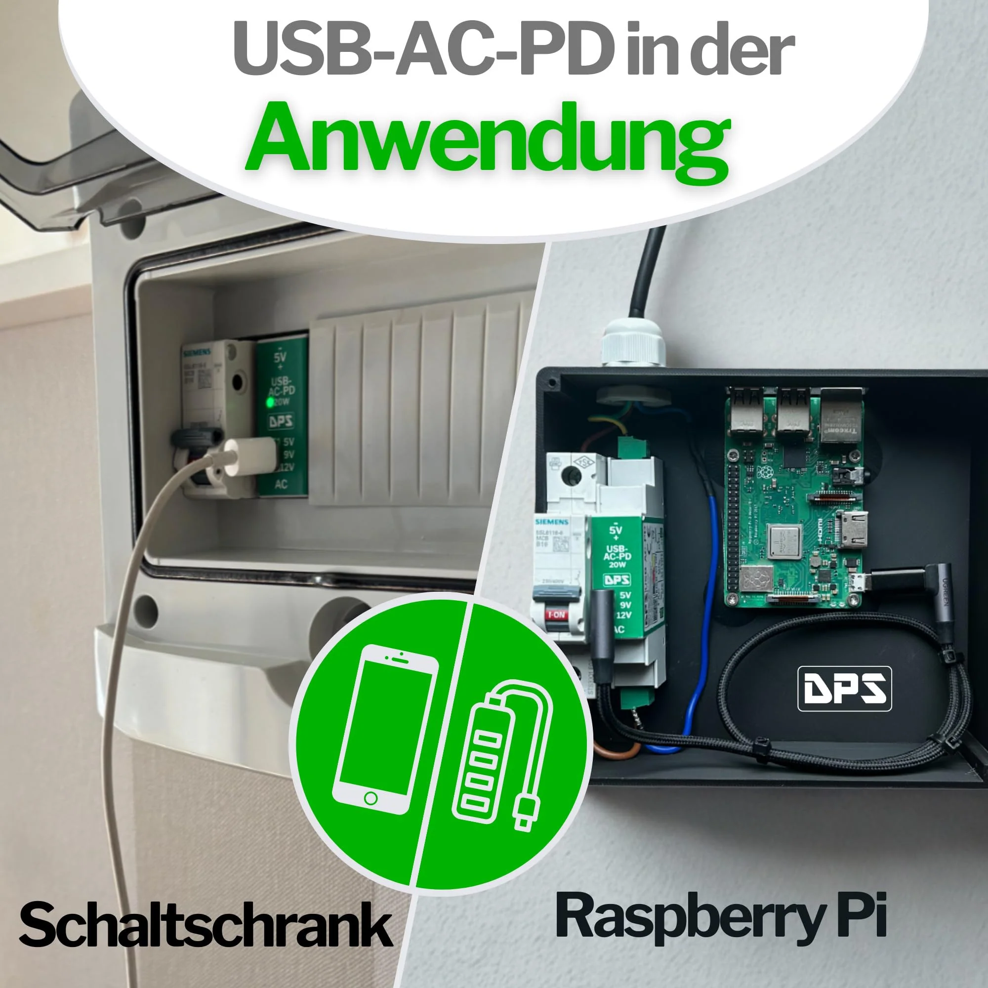 DPS DIN Rail Power Supply USB-C 230V AC, 20W Power Delivery - 5V/9V/12V - with Short Circuit & Surge Protection - Industrial Quality USB-C-AC-PD - Image 7