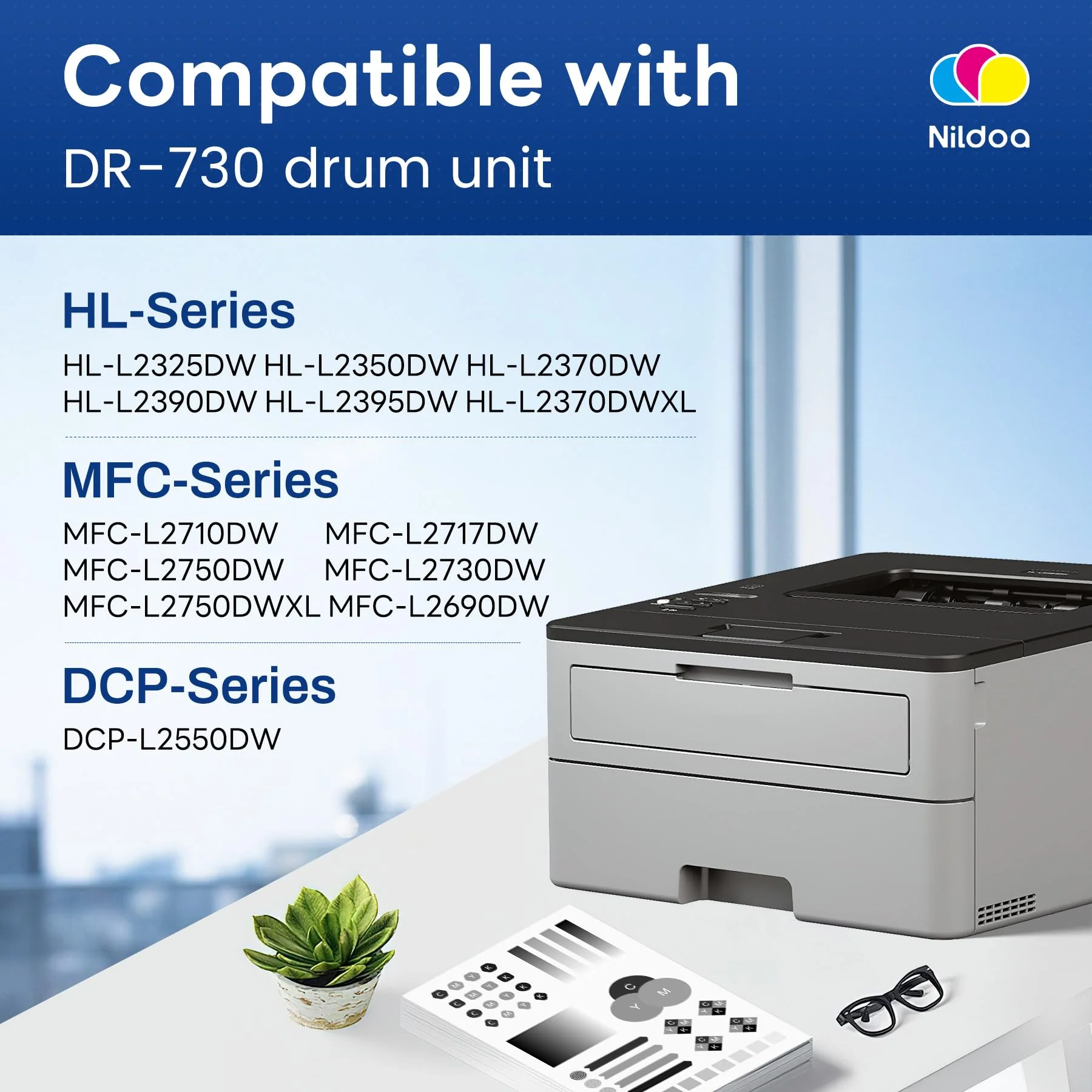 DR-730 DR730 Drum Unit [Not Toner] Replacement for Brother DR730 DR-730 DR 730 HL-L2370DW MFC-L2710DW MFC-L2750DW Printer Drum, 1 Pack - Image 2