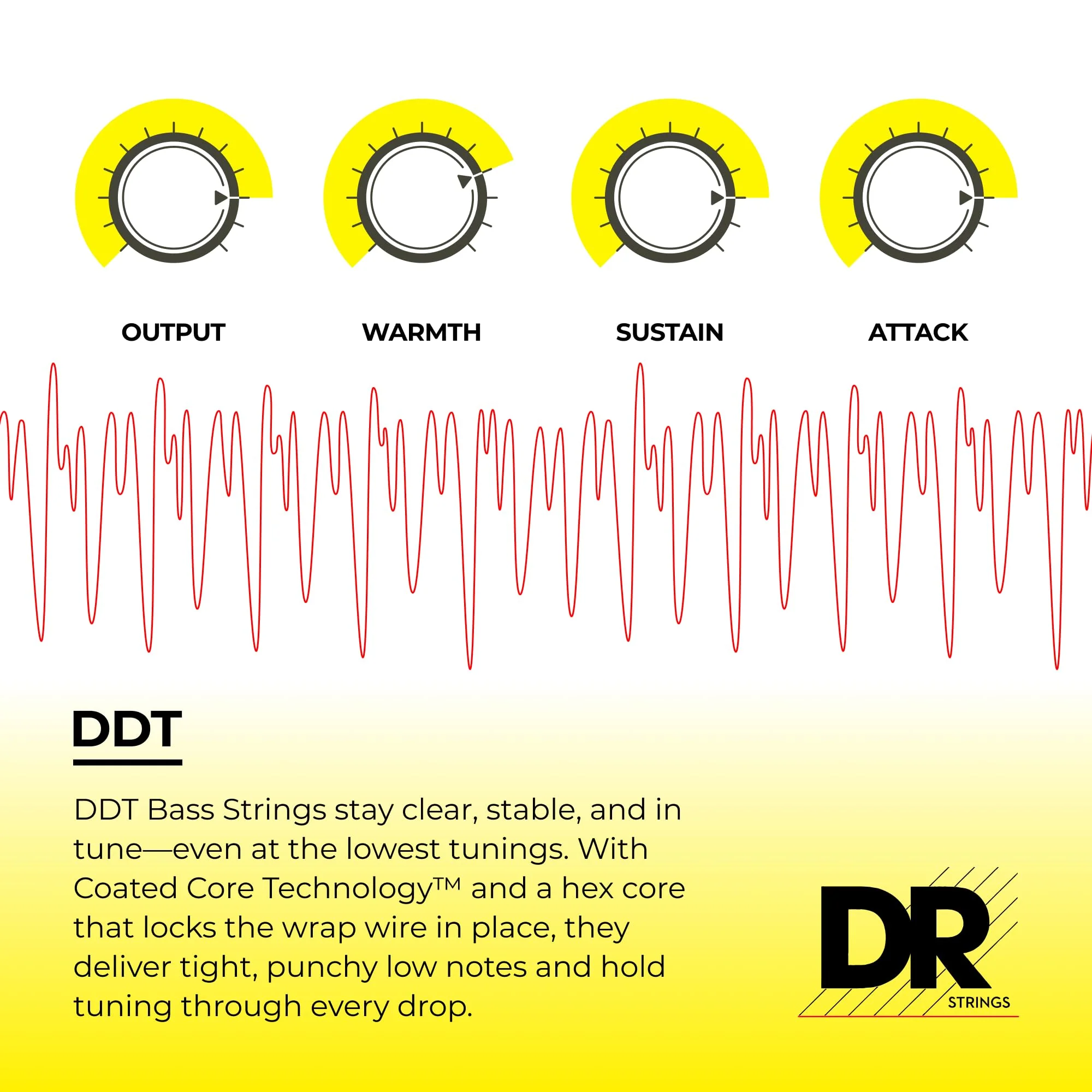 DR Strings DDT Bass Guitar Strings (DDT5-55) 5-String(55-135) - Image 3