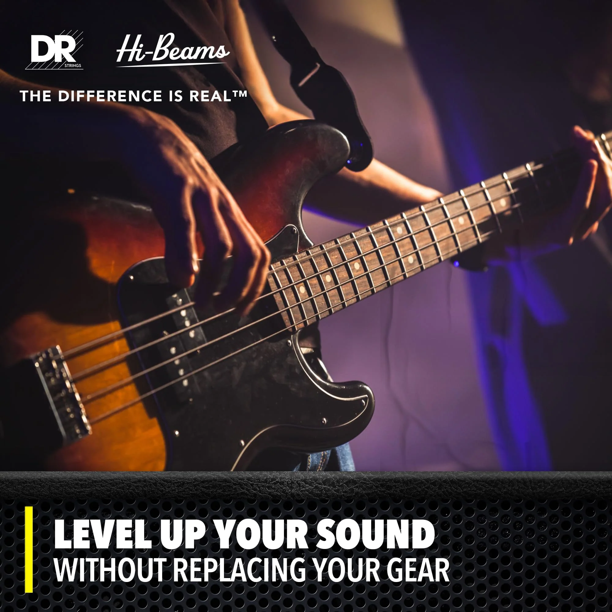 DR Strings - Hi-Beams - Bass Guitar Strings 4-String Set - Medium 45-105 - Stainless Steel Round Core - Bass Guitar Accessories (MR-45) 4-String(45-105) - Image 2