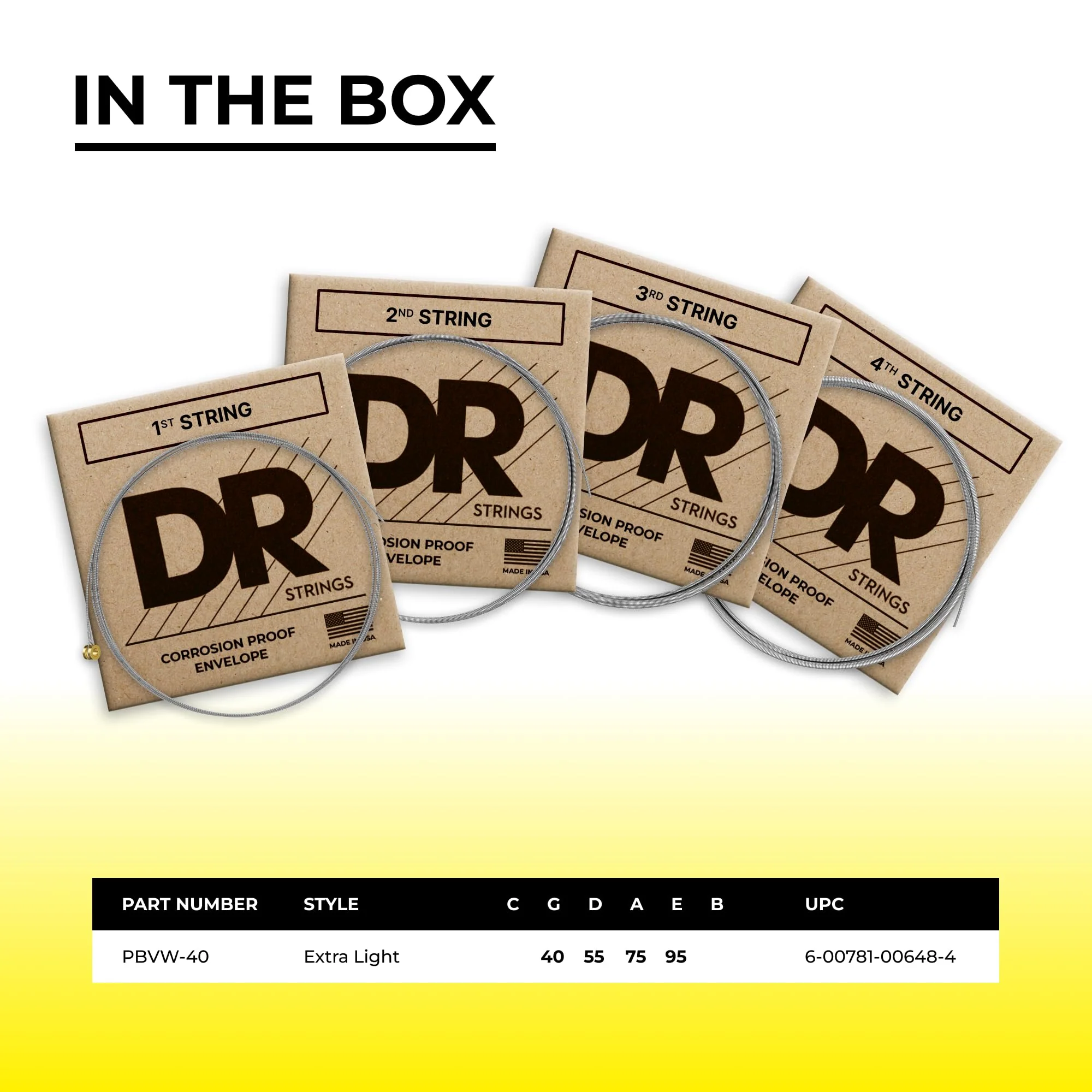 DR Strings Pure Blues Victor Wooten Signature 40-95 Bass Guitar Strings (PBVW-40) .040-.095 - Image 4