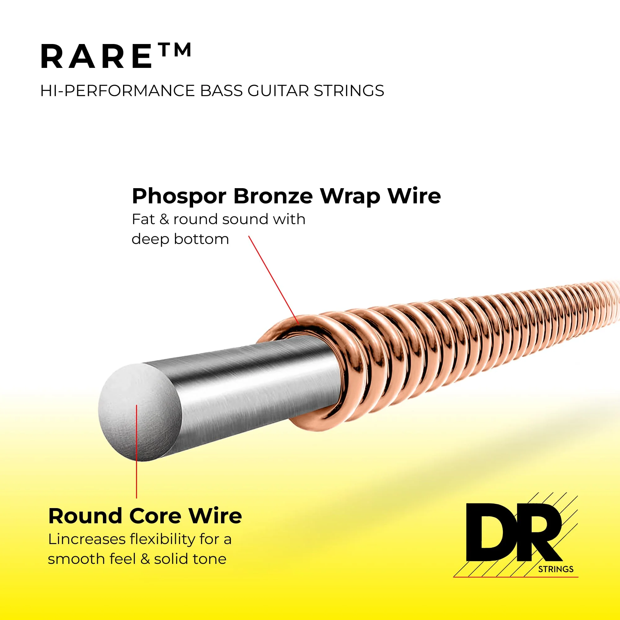 DR Strings Rare- Phosphor Bronze Acoustic5 String Bass 45-125 - Image 2