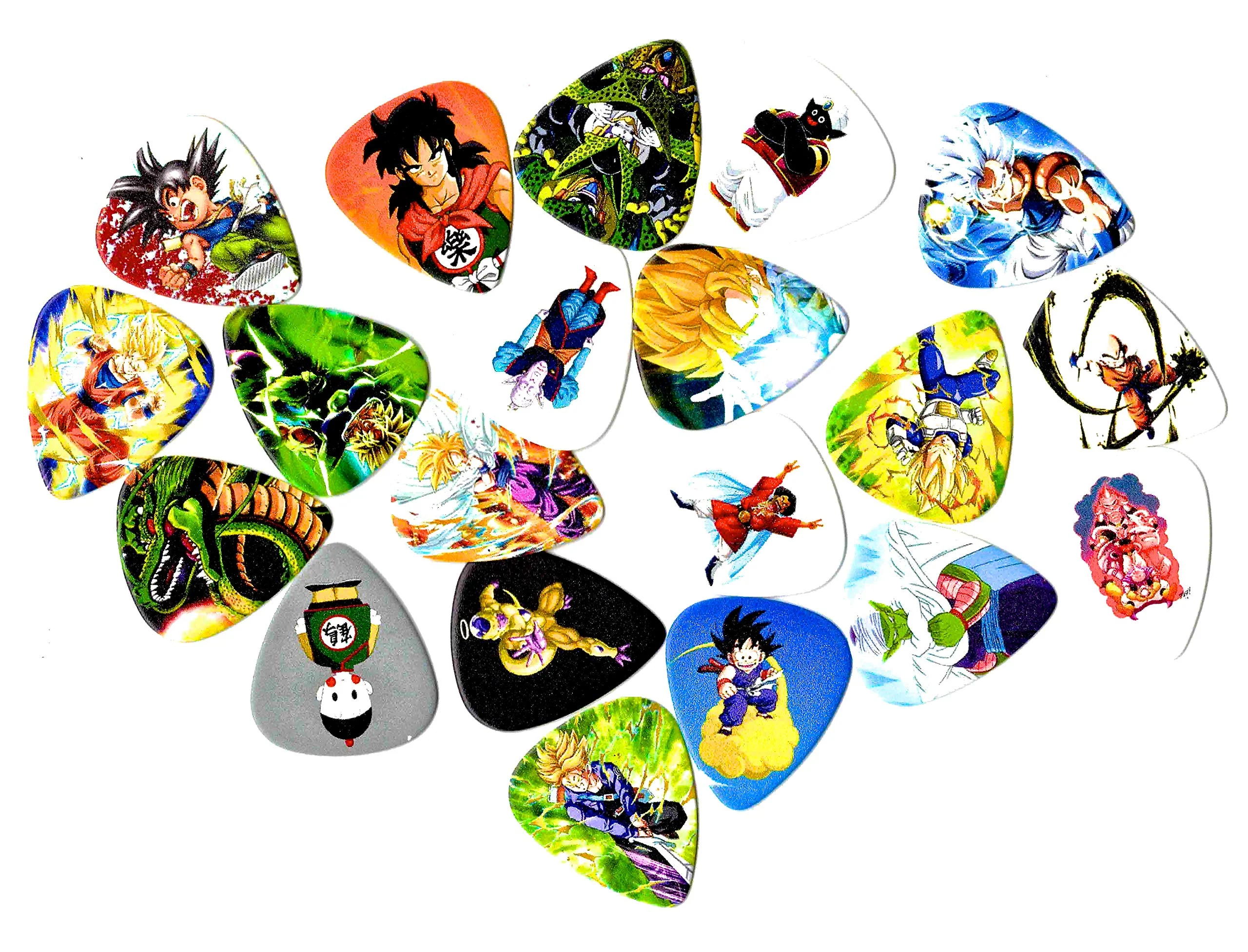 Dragon Ball Z Themed Guitar Picks Pack (20 Picks, Multicolor, Celluloid, 0.71mm) - Image 2