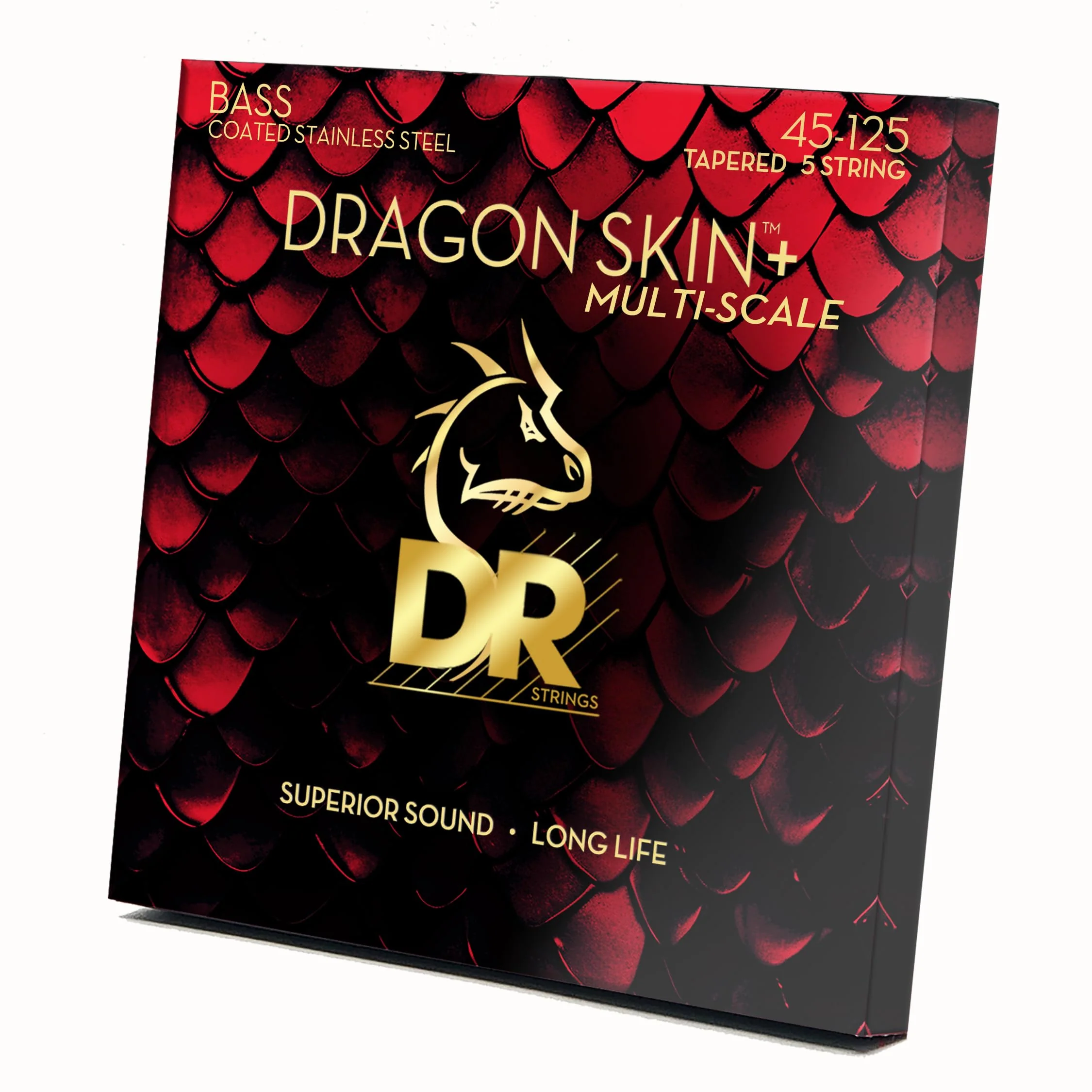 DRAGON SKIN+ - Coated Stainless Steel Bass Strings – DBSM5-45 – Superior Sound with Comfortable Feel & Long Life: 5 String Multi-Scale Medium 45-125 (DBSM5-45) DBSM5-45 5 String Multi-Scale Medium 45-125 - Image 4