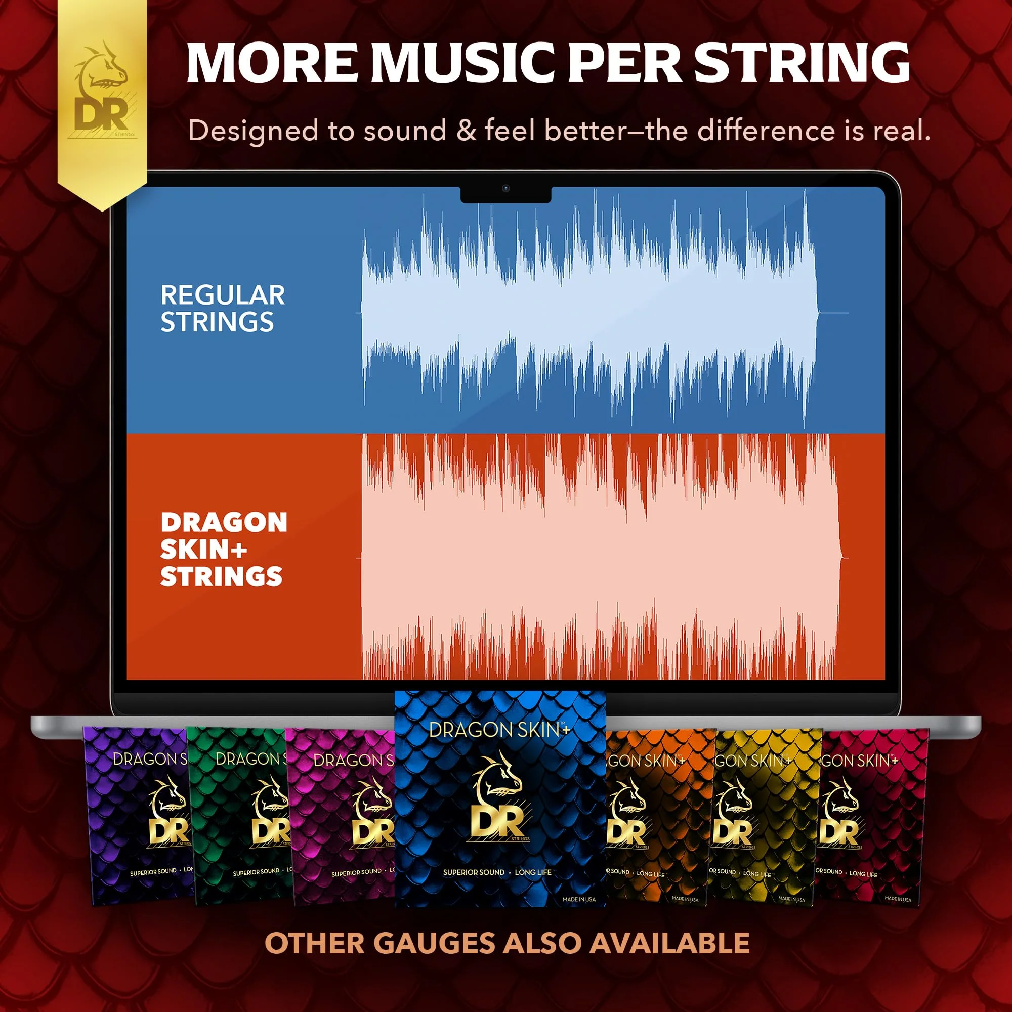 DRAGON SKIN+ - Coated Stainless Steel Bass Strings – DBSM5-45 – Superior Sound with Comfortable Feel & Long Life: 5 String Multi-Scale Medium 45-125 (DBSM5-45) DBSM5-45 5 String Multi-Scale Medium 45-125 - Image 6
