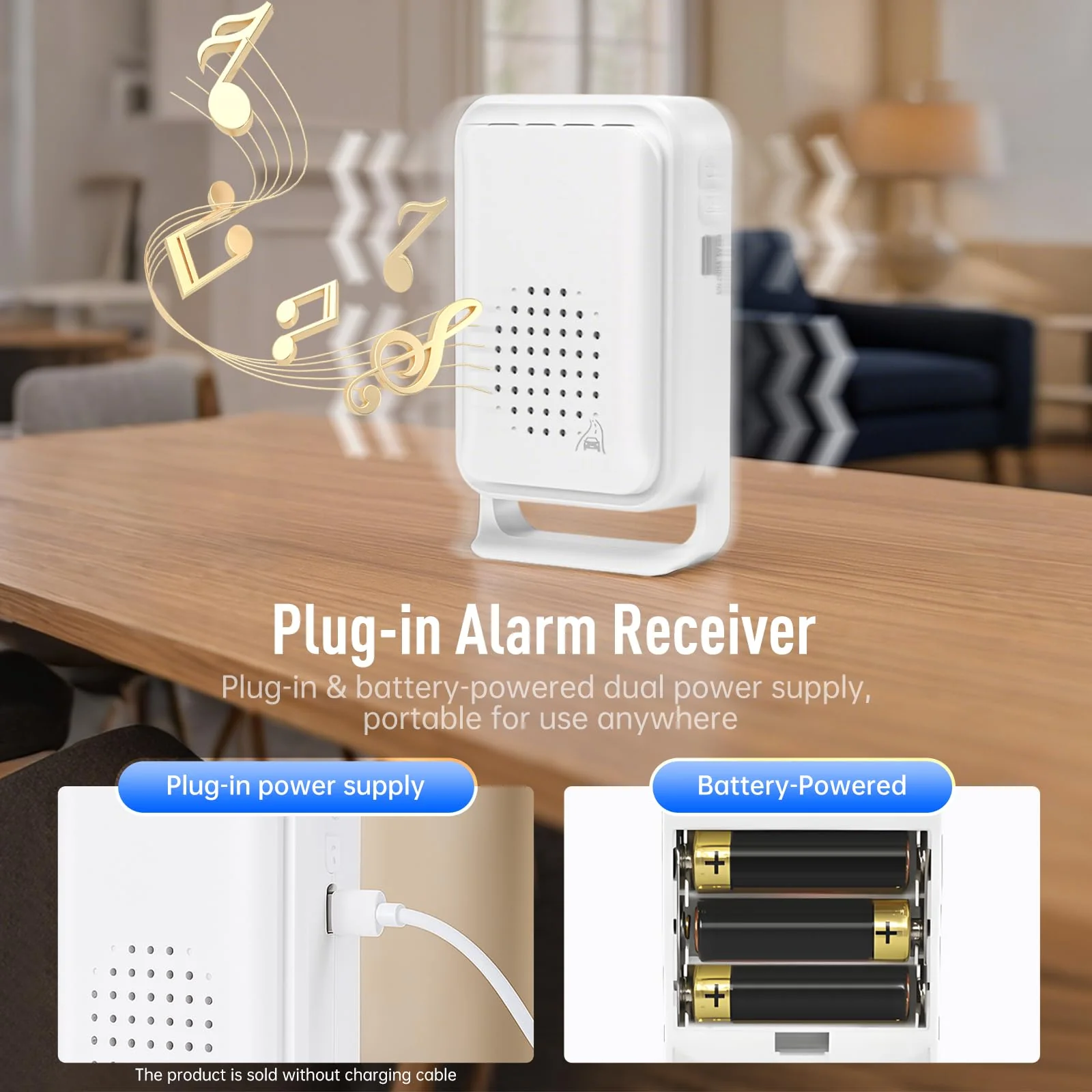 Driveway Alarm – 1200 ft Range Wireless Outdoor Motion Sensor, Dual-Tech PIR + Microwave, 17 Chimes, IP64 Weather-Resistant, Mute & Vibration (1 Receiver+ 1 Sensor) 1 Receiver+ 1 Sensor - Image 4