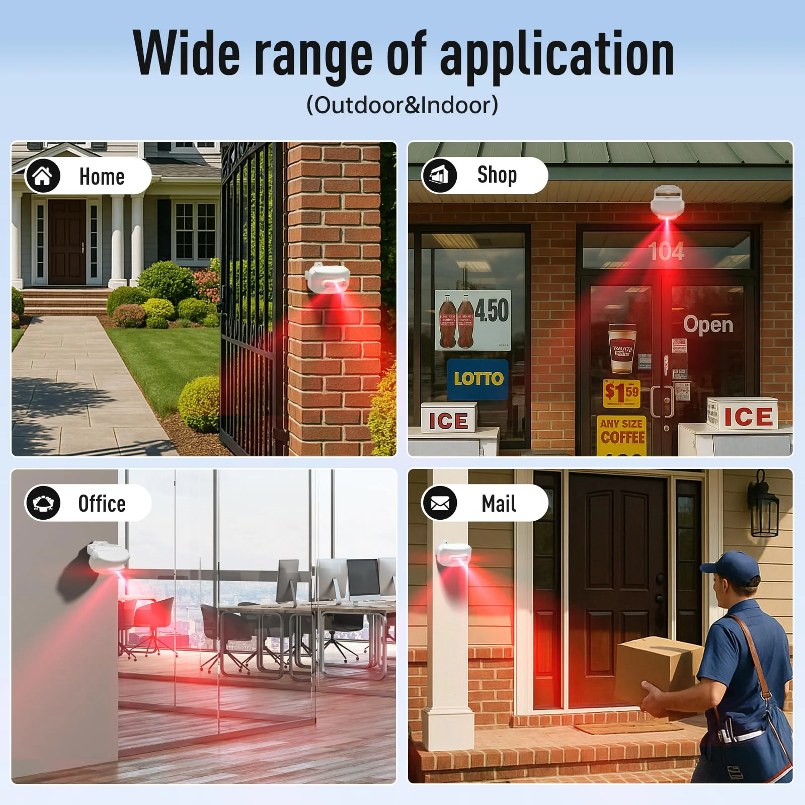 Driveway Alarm – 1200 ft Range Wireless Outdoor Motion Sensor, Dual-Tech PIR + Microwave, 17 Chimes, IP64 Weather-Resistant, Mute & Vibration (1 Receiver+ 1 Sensor) 1 Receiver+ 1 Sensor - Image 7