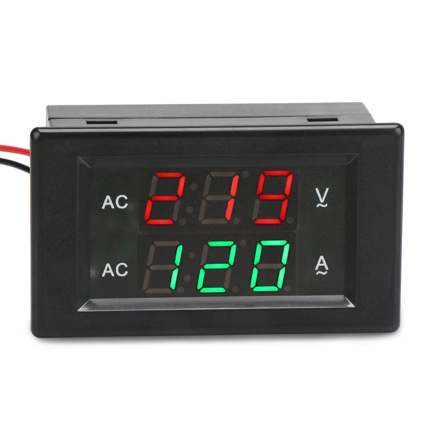 DROK Volt Amp Meter 2pcs, AC 500V 200A Digital Voltmeter Ammeter Panel, 0.39 Inches LED 2in1 Multimeter, 2-Wire Voltage Amperage Tester Gauge with Current Transformer AC 500V 200A (2-Pack) - Image 2