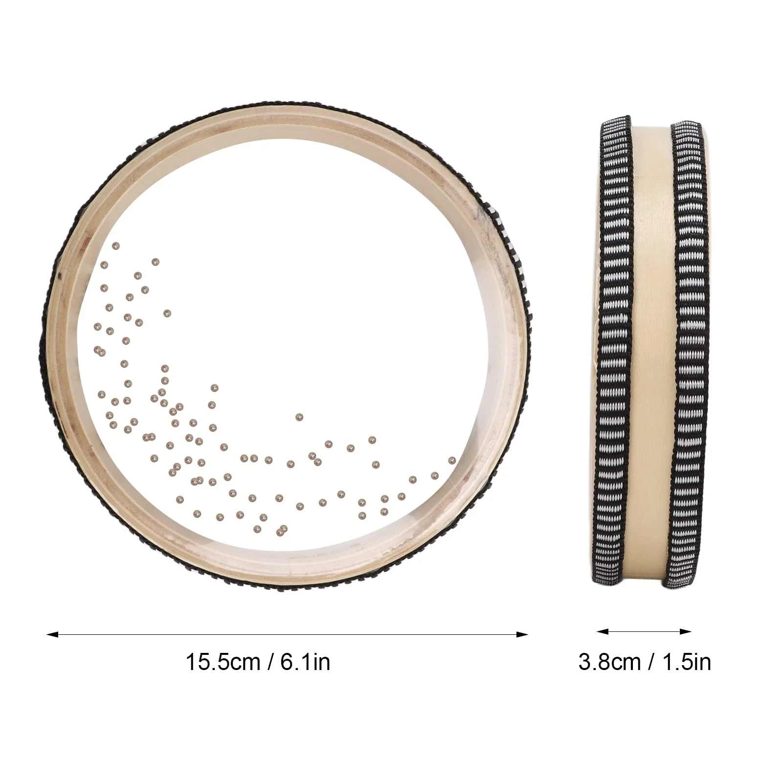 Drum, Colour Transparent Drum Maple Bead Drums Musical Instrument Percussion - Image 2