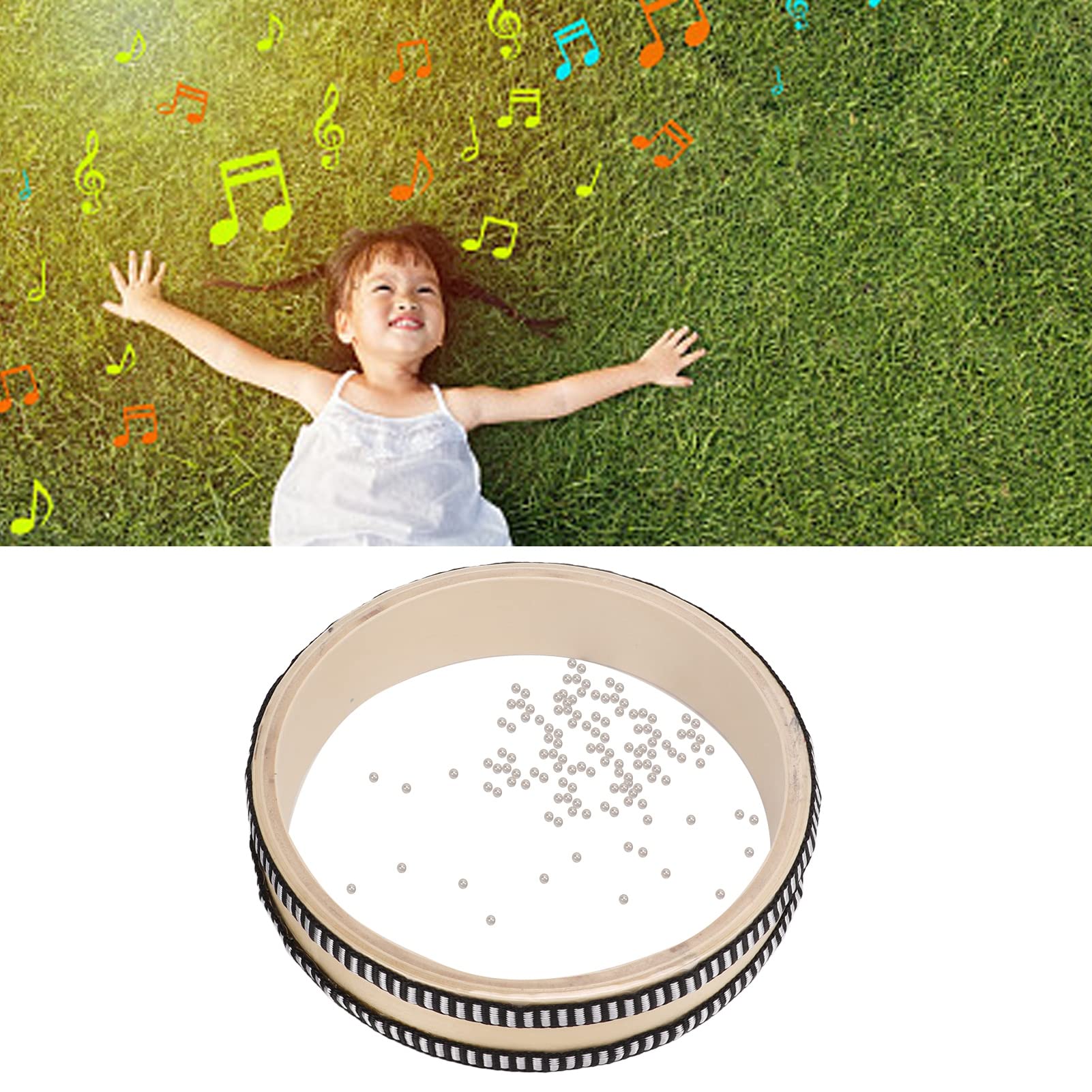 Drum, Colour Transparent Drum Maple Bead Drums Musical Instrument Percussion - Image 4
