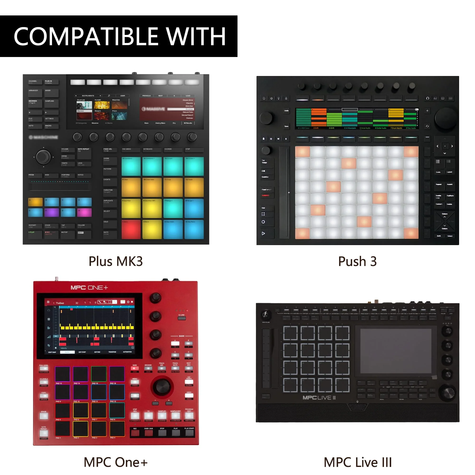 Drum Controller Foldable Stand Compatible with NI Maschine MK3,Ableton Push3, Akai MPC One+,MPC Live 3,Behringer Mixer lift adjustable,Solid Aluminum Portable Folding Stand for Home Studio - Image 7