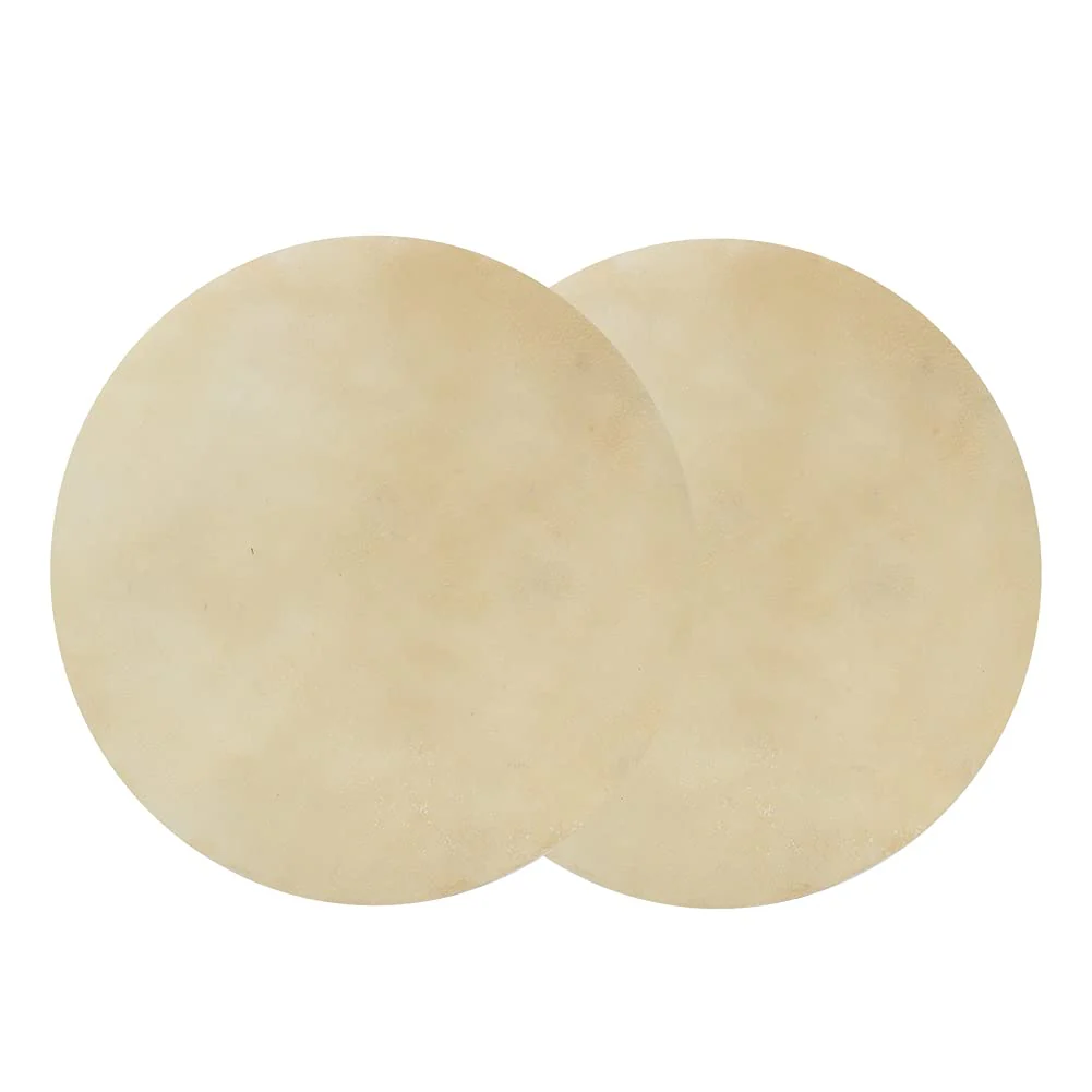 Drum Head Buffalo 2PCS Faux Leather Consistent Clear Sound Accessory for African Drums Bongos (9.0 inches)- Skin Replacement 9.0 inches - Image 2