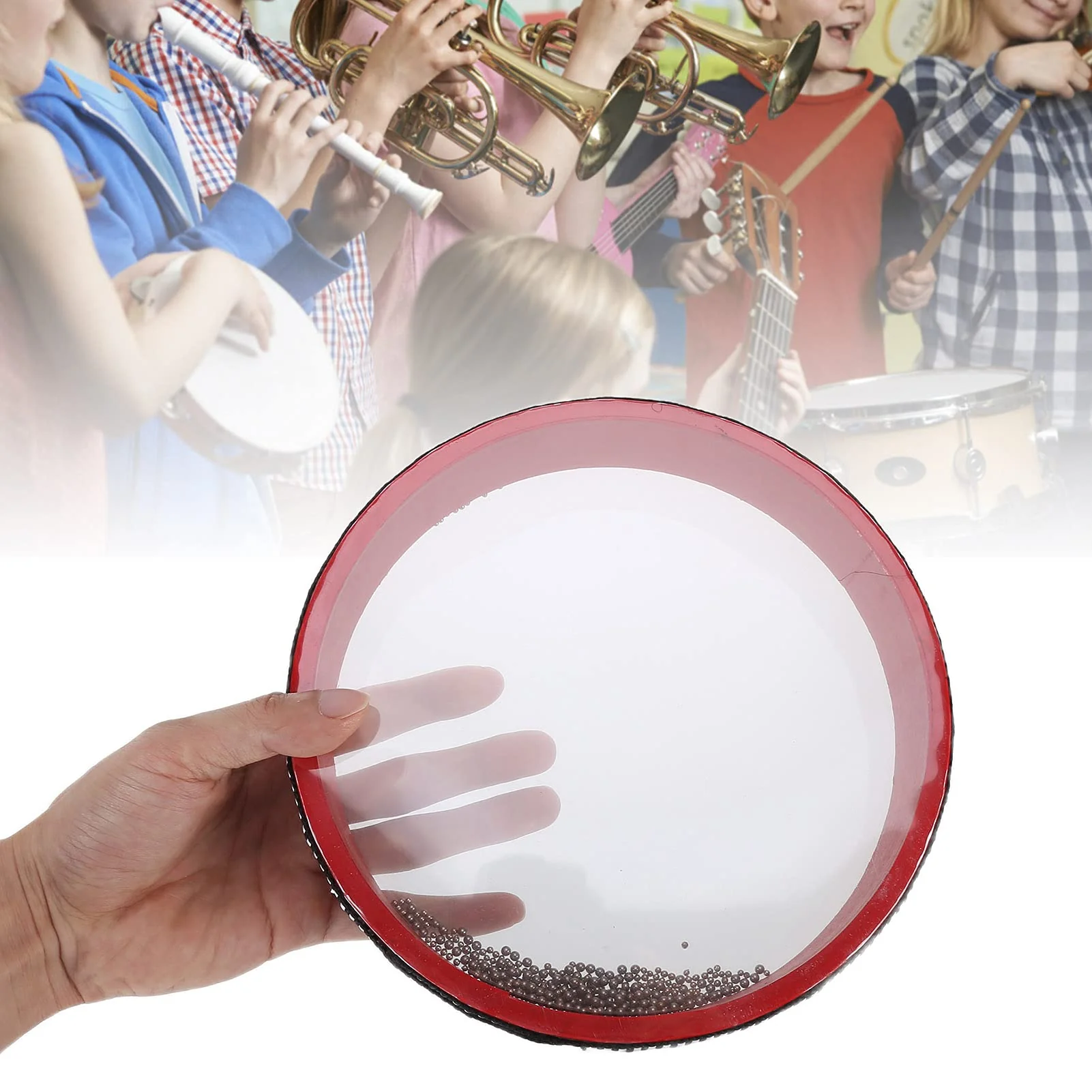 Drum, Iron Sand Soft Waves Drum, Percussion Sea Drum with Fillable Sealing Port and Hardwood Shell Light Rhythm Sea Drum - Image 4