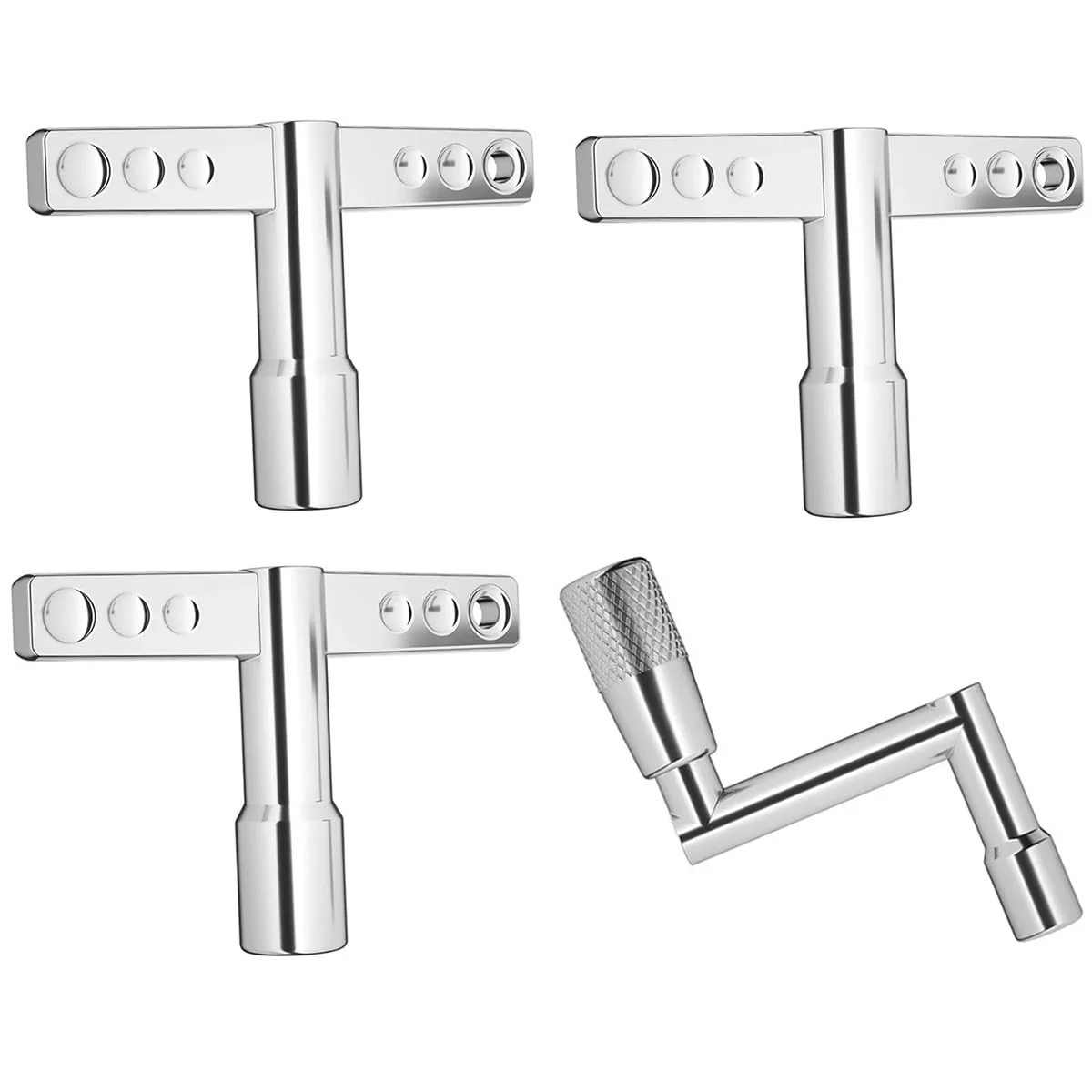 Drum Key Drummer Tuning Key with Continuous Motion Speed Standard Drum Tuner Wrench Tool Replacement Parts Accessories Metal 4 Pack - Image 7