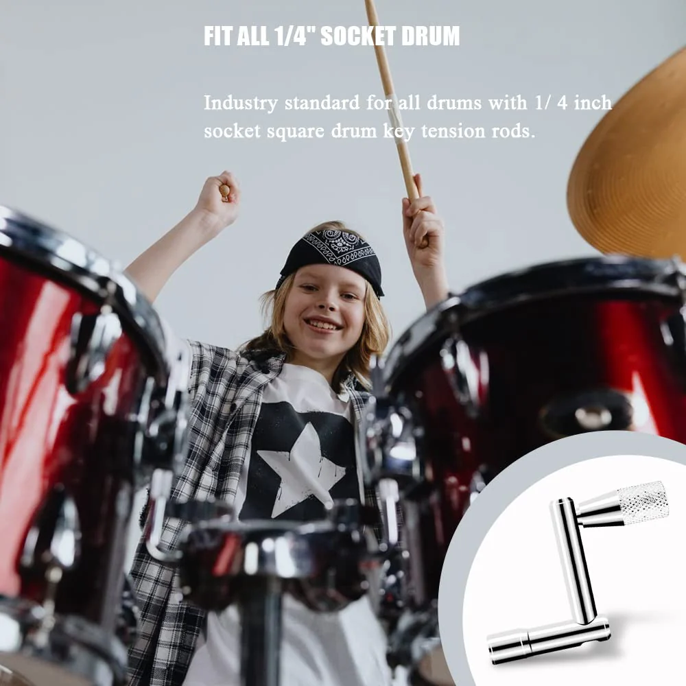 Drum Keys 3 Pack Universal Drum Tuning Key with Continuous Motion Speed Key - Image 7