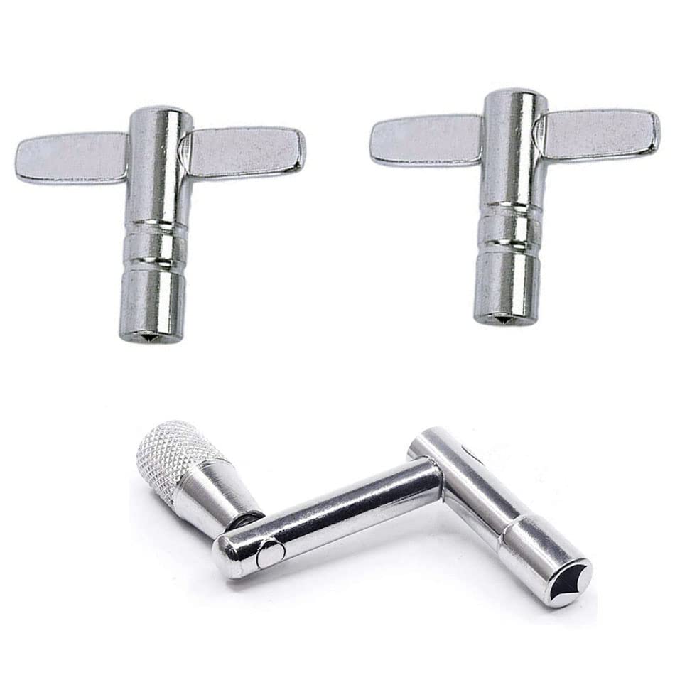 Drum Keys 5 Pack Chrome Steel Construction Standard Drum Keys with Ratchet Torque Wrench Drill Bit Drum Key Tuner Percussion Hardware Tool for Drum Accessories - Image 3
