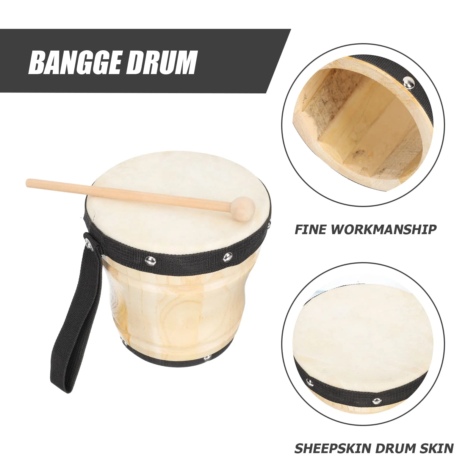 Drum Kit Drum Kit Kids s Congas 1 Set Professional Percussion Instrument Simple Sheepskin Conga Bongos - Image 4