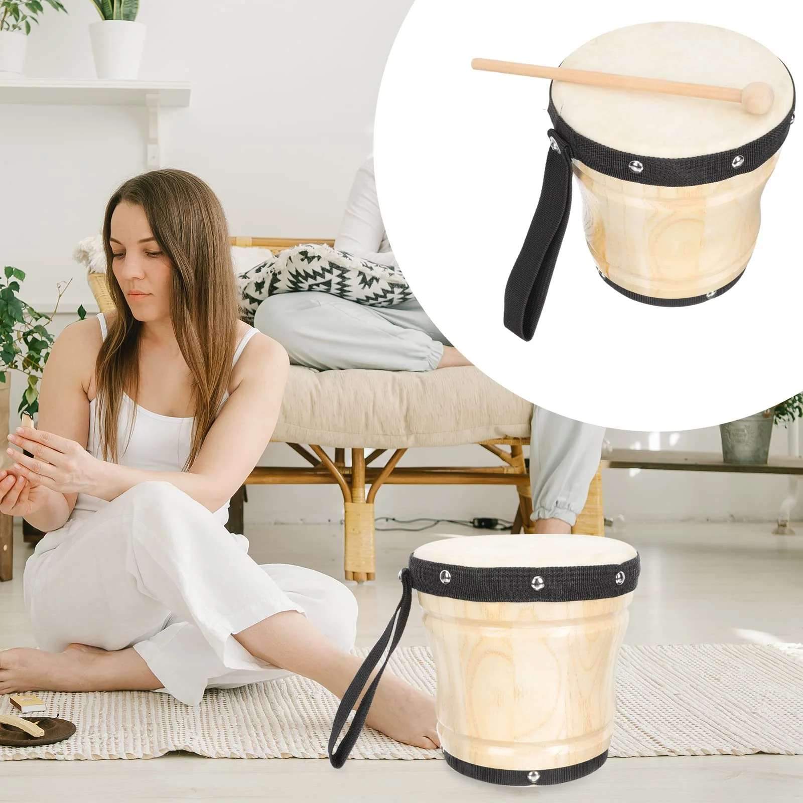 Drum Kit Drum Kit Kids s Congas 1 Set Professional Percussion Instrument Simple Sheepskin Conga Bongos - Image 9