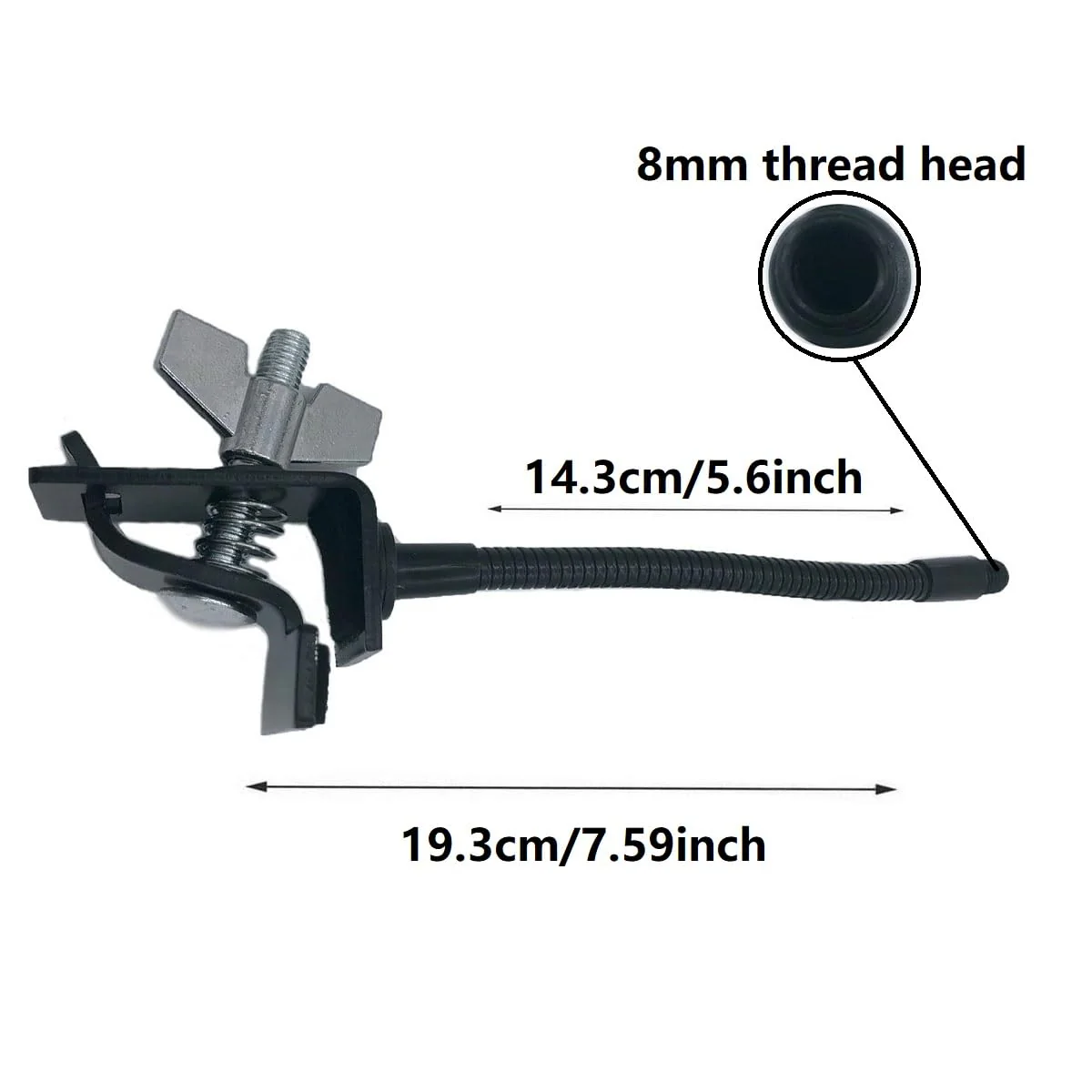 Drum Rim Microphone Clamp Percussion Microphone Mount Attachment for Drum Set Bass Drum Hoop, Drum Microphone Clip Holder with Tension Rod - Image 6
