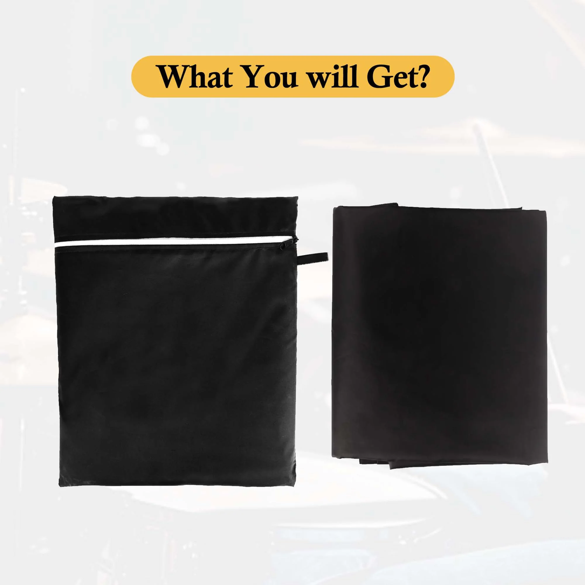 Drum Set Dust Cover, Waterproof Drum Cover 80 x 108 Inch Dust Cover with Sewn-in Weighted Corner Large Drum Shield for Electric Drum Accessories Musical Instruments, Black - Image 7