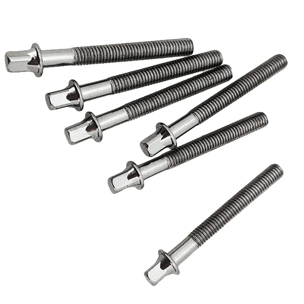 Drum Set Hardware 12-Pack Stainless Steel Drum Tight Screw Tension Rods for Percussion Instrument Parts (M6 x50mm) M6 x50mm - Image 3
