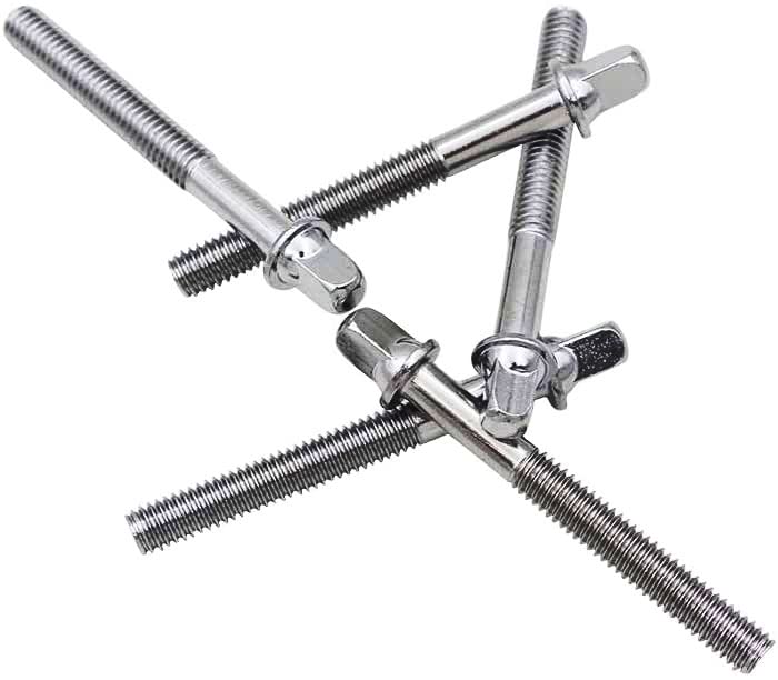 Drum Set Hardware 12-Pack Stainless Steel Drum Tight Screw Tension Rods for Percussion Instrument Parts (M6 x50mm) M6 x50mm - Image 4