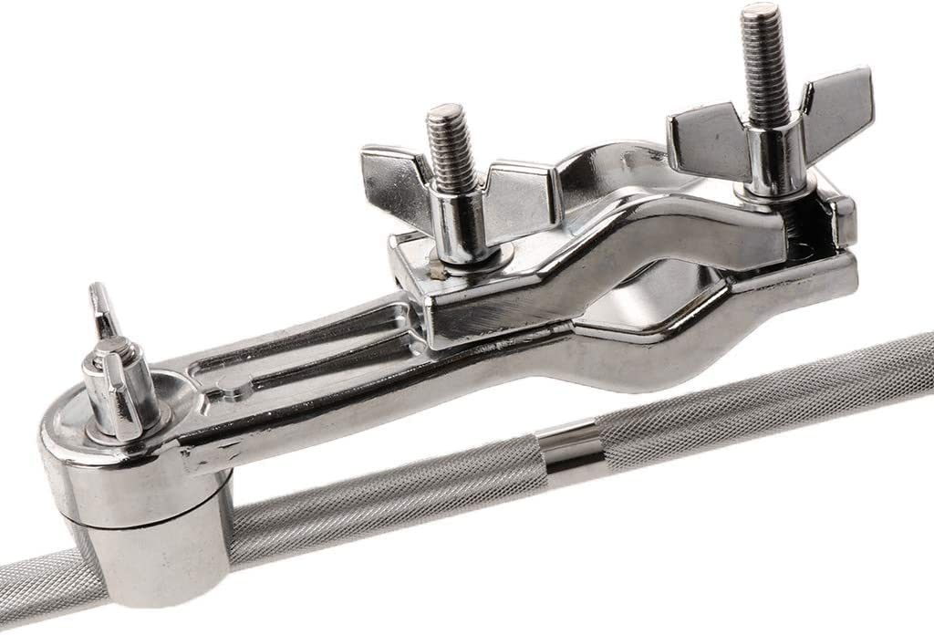 Drum Set Mounting Clamp Chrome Cymbal Boom Arm with Clamp Holder Bracket Percussion Instrument Accessories Silver - Image 3
