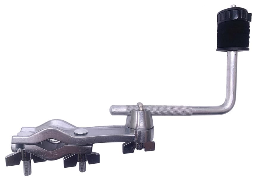Drum Set Mounting Clamp Chrome Cymbal Boom Arm with Clamp Holder Bracket Percussion Instrument Accessories Silver - Image 4