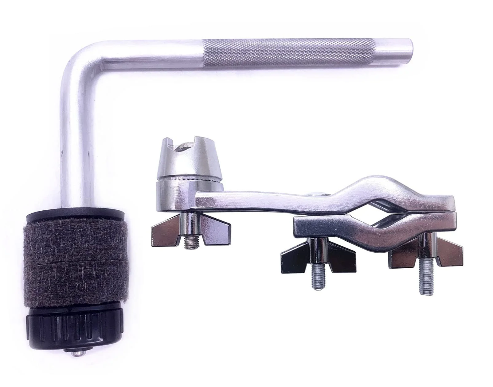 Drum Set Mounting Clamp Chrome Cymbal Boom Arm with Clamp Holder Bracket Percussion Instrument Accessories Silver - Image 5