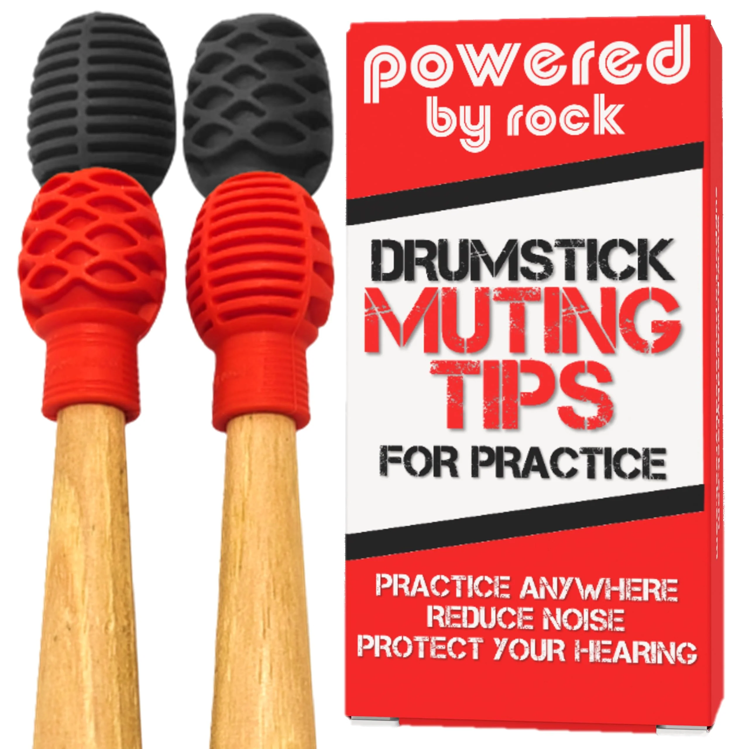 Drumstick Dampeners for Silencing Drumming Practice - Replace Your Drum Practice Pad - Silicone Drumstick Tips Mute Clacking Sound from Sticks on Solid Surfaces - 4 Pack - Image 7