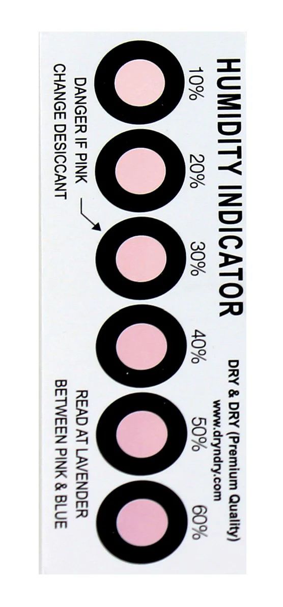 Dry & Dry Premium Humidity Indicator Cards 20 Pack (Reusable) - 10-60% 6 Spot (20 Cards) - Image 6