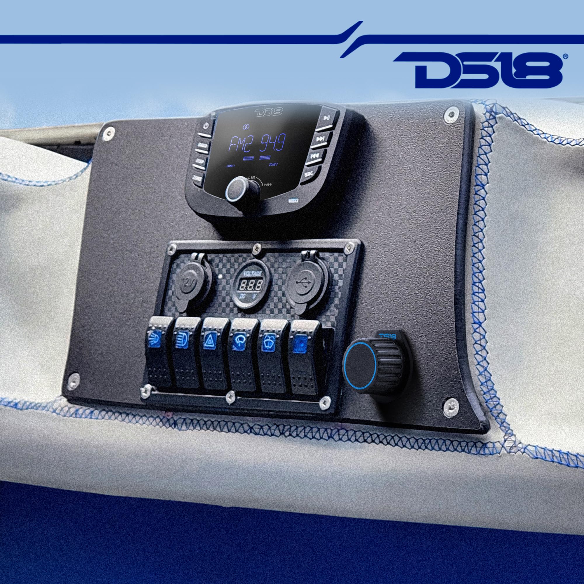 DS18 MBKR Marine Bass Knob Remote Gain/Volume - Compatible with Any Source Unit - Bass Knob Level Controller - Universal RCA Line Level Control Waterproof Design for All Audio Applications - Image 4