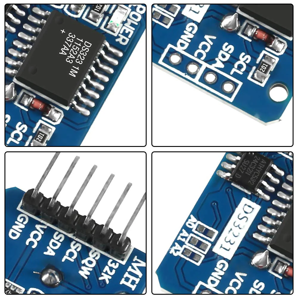 DS3231 AT24C32 IIC RTC Module Clock Timer Memory Module Beats Replace DS1307 I2C RTC Board + 20 Pieces Male to Female Jumper Cables - Image 3