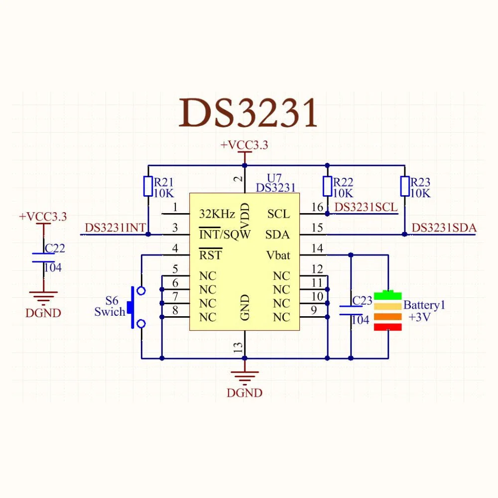 DS3231 AT24C32 IIC RTC Module Clock Timer Memory Module Beats Replace DS1307 I2C RTC Board + 20 Pieces Male to Female Jumper Cables - Image 4
