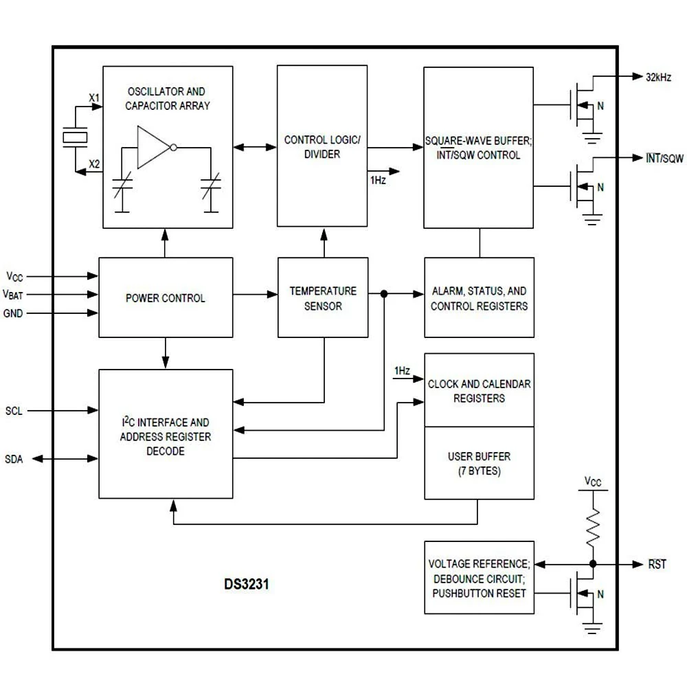 DS3231 AT24C32 IIC RTC Module Clock Timer Memory Module Beats Replace DS1307 I2C RTC Board + 20 Pieces Male to Female Jumper Cables - Image 5
