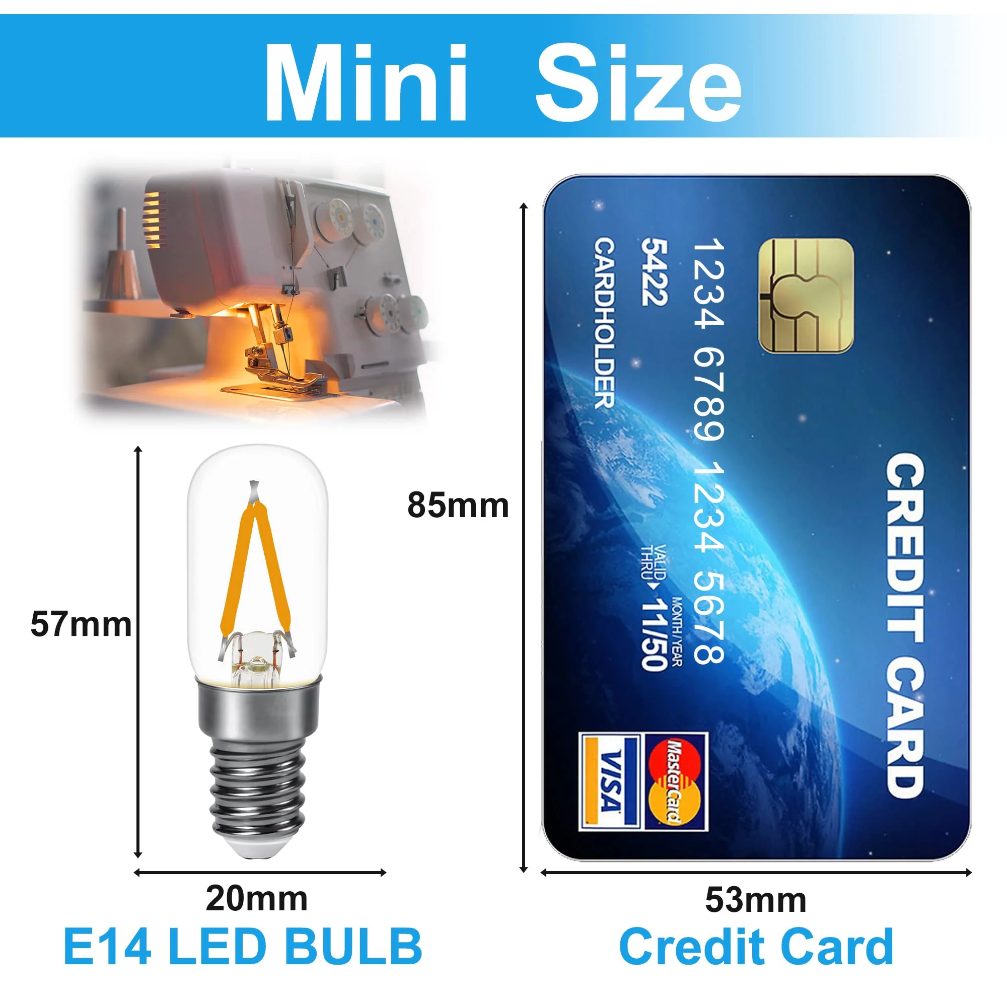 DSLebeen E14 LED Warm White Light Bulb Fridge Lamp 2 W 250 LM Replacement Bulb 25 W 2700 K Mini LED Bulbs for Night Light, Salt Lamp, Chandelier Not Dimmable 230 V AC Pack of 2 2-Warm White - Image 4