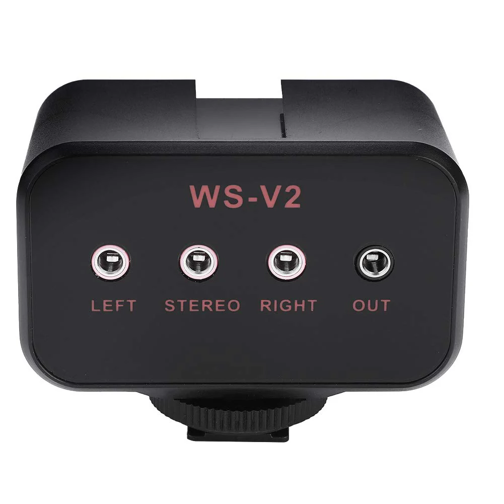 DSLR Cameras Audio Mixer Adapter, WS V2 Channel Small Microphone Audio Mixer for DSLR Cameras Mono 1/8inch(3.5mm) inputs/Stereo 1/8inch(3.5mm) Input / 1/8inch(3.5mm) Stereo - Image 7