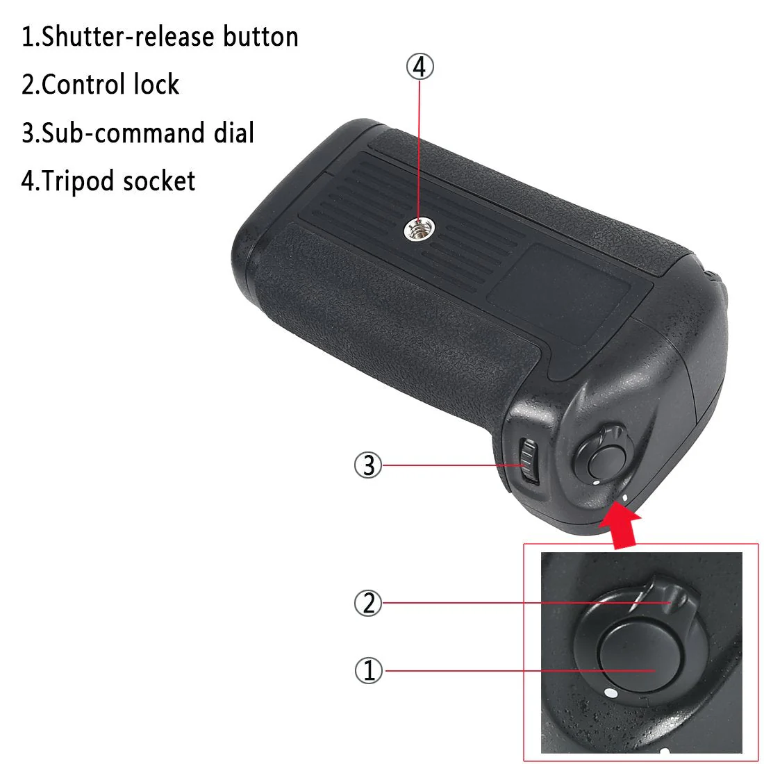 DSTE MB-D11 Vertical Battery Grip Compatible with D7000 DSLR Digital Camera as EN-EL15 - Image 3