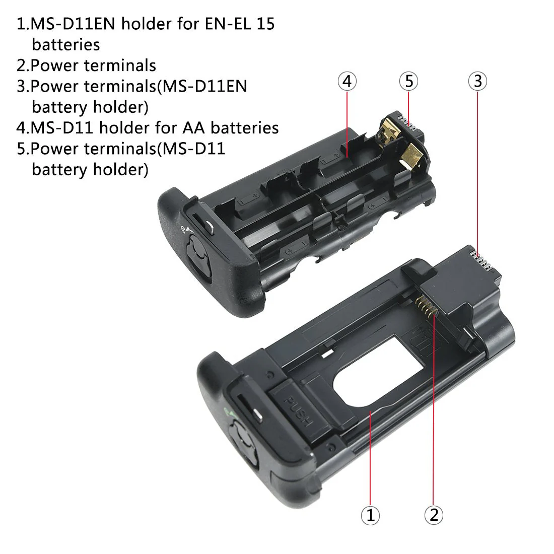 DSTE MB-D11 Vertical Battery Grip Compatible with D7000 DSLR Digital Camera as EN-EL15 - Image 4
