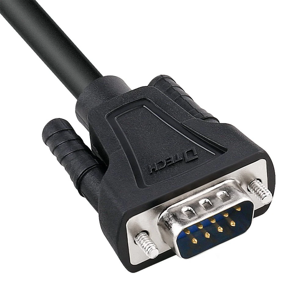 DTECH 10ft COM Port Serial Cable Male to Female RS232 Extension 9 Pin Straight Through Cord (3 Meter, Black) - Image 5