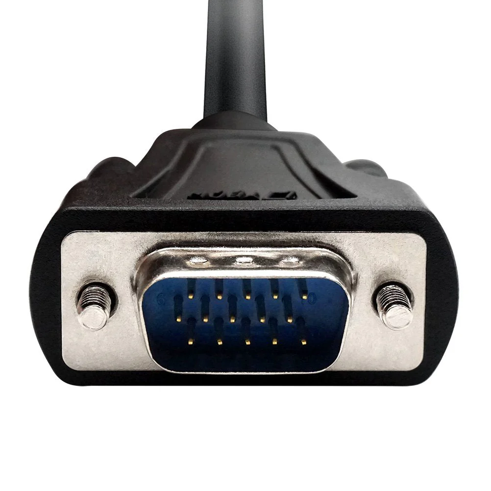 DTech 15 Feet SVGA VGA Computer Monitor Cable Male to Male Cord 1080p High Resolution (5 Meter, Black) 15ft - Image 2