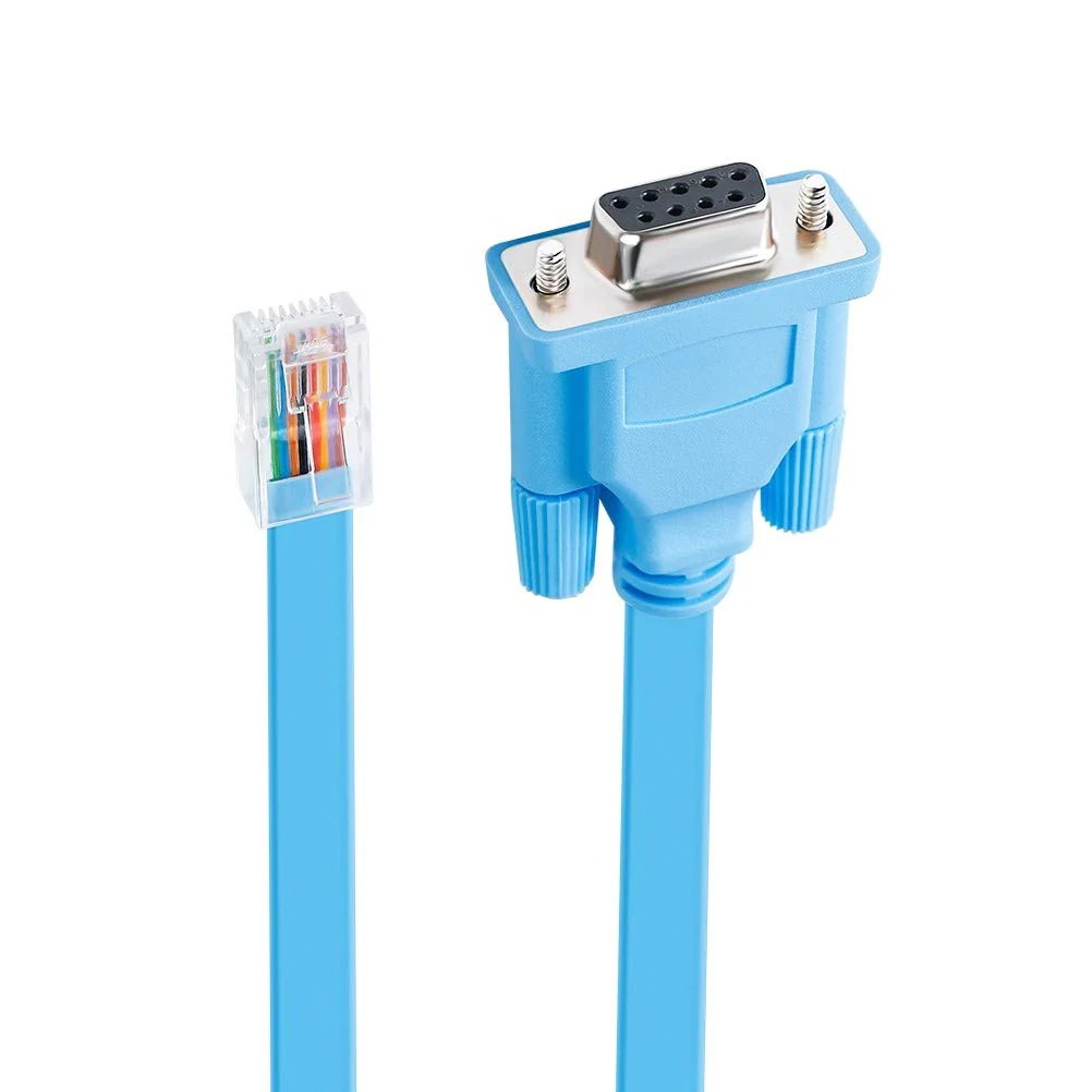 DTECH DB9 to RJ45 Console Cable Cisco Device Management Serial Adapter (6 Feet, Blue) - Image 3