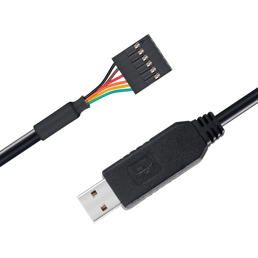 DTECH FTDI USB to TTL Serial 5V Adapter Cable 6 Pin 0.1 inch Pitch Female Socket Header UART IC FT232RL Chip Windows 10 8 7 Linux MAC OS (6ft, Black) 6ft/1.8m - Image 5