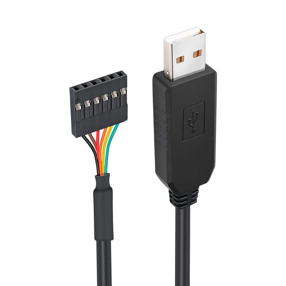 DTECH FTDI USB to TTL Serial 5V Adapter Cable 6 Pin 0.1 inch Pitch Female Socket Header UART IC FT232RL Chip Windows 10 8 7 Linux MAC OS (6ft, Black) 6ft/1.8m - Image 6