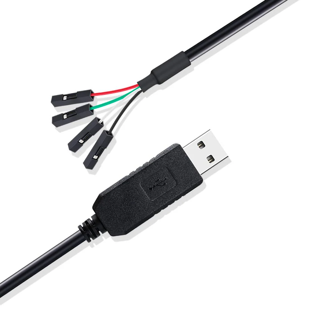 DTECH USB to TTL Serial 3.3V Adapter Cable TX RX Signal 4 Pin 0.1 inch Pitch Female Socket PL2303 Prolific Chip Windows 10 8 7 XP Vista (6ft, Black) 6ft/1.8m - Image 5