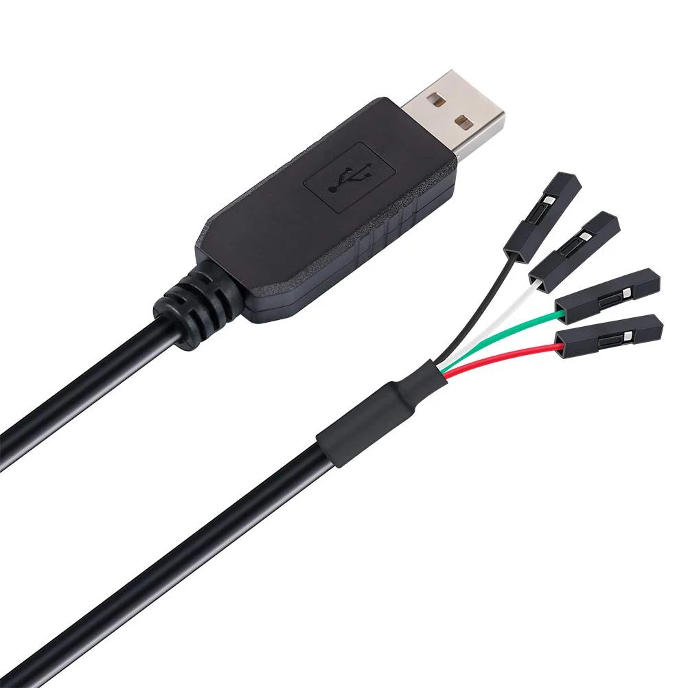 DTECH USB to TTL Serial 3.3V Adapter Cable TX RX Signal 4 Pin 0.1 inch Pitch Female Socket PL2303 Prolific Chip Windows 10 8 7 XP Vista (6ft, Black) 6ft/1.8m - Image 6