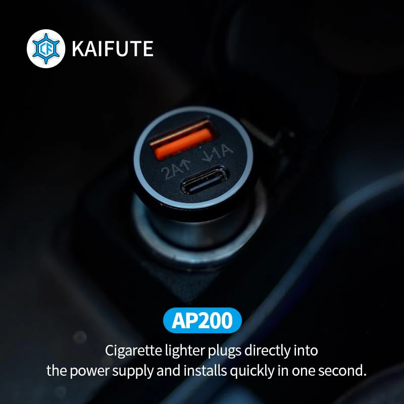 Dual Car Charger, Smart Car Kit AP200. Mobile Locator, Compatible with iOS, USB C 2-in-1 Car Charger, Smartphone Ignition Dual Fast Charging Intelligent Anti-Skid Device - Image 5