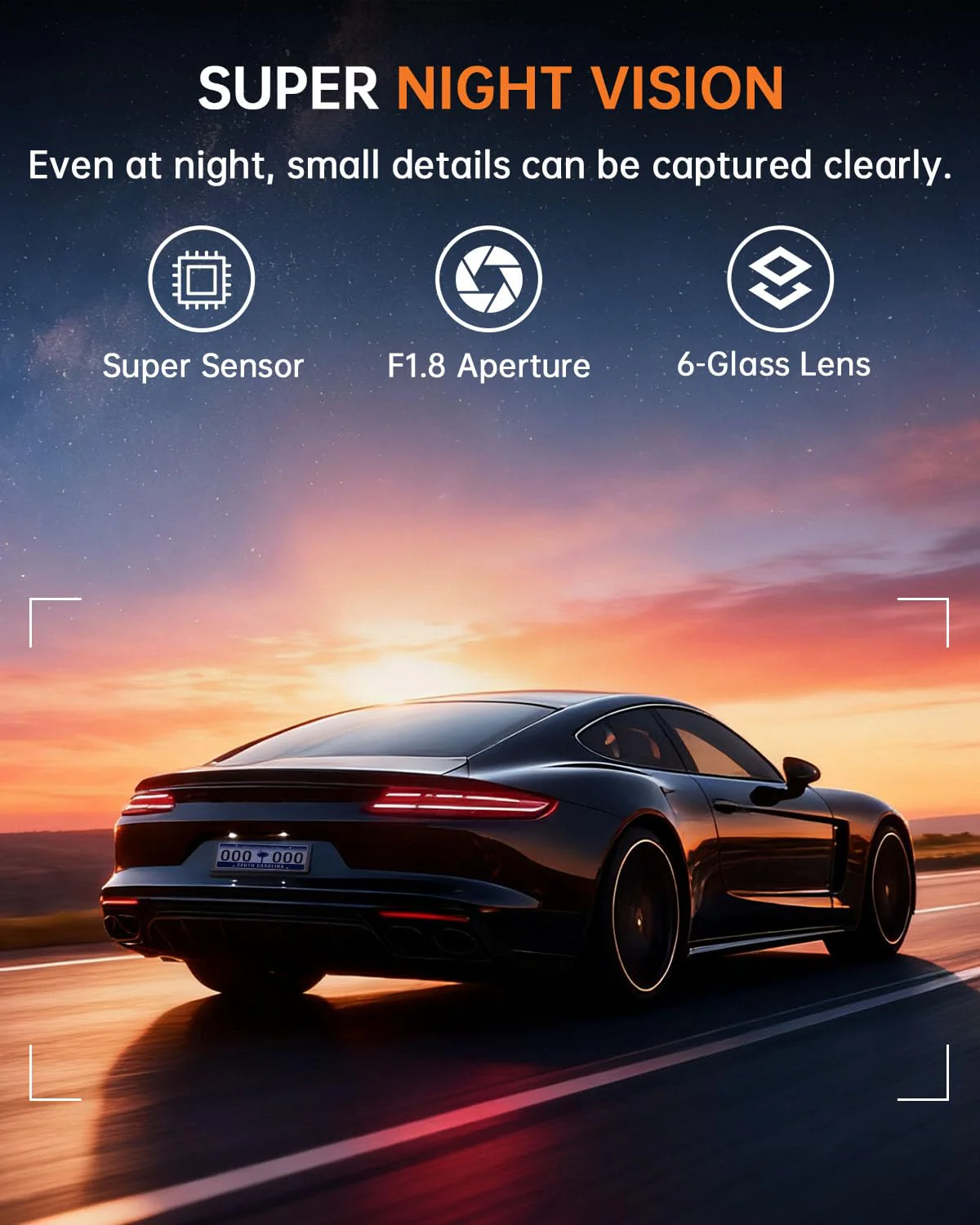 Dual Dash Cam Front and Rear — 2.5K HDR Night Vision Car Camera with G-Sensor & 24H Parking Monitor, Compact Plug & Play Dash Cam with Super Capacitor, 32GB Card Included, Supports 256GB Max - Image 4