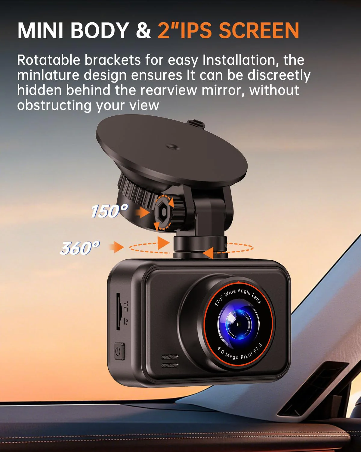 Dual Dash Cam Front and Rear — 2.5K HDR Night Vision Car Camera with G-Sensor & 24H Parking Monitor, Compact Plug & Play Dash Cam with Super Capacitor, 32GB Card Included, Supports 256GB Max - Image 7
